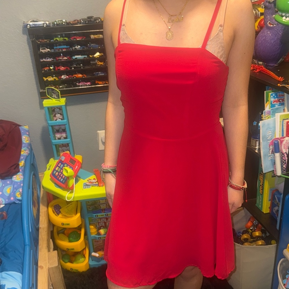 Red summer dress